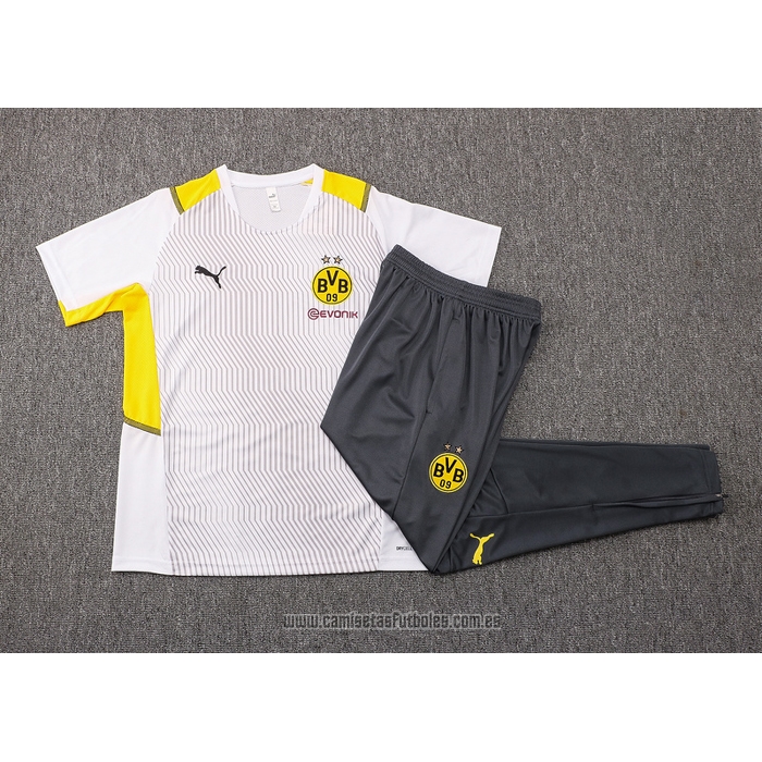 Chandal del Borussia Dortmund Manga Corta 2021-2022 Blanco